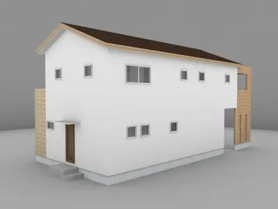 House model for background 35 Low-poly 3D model