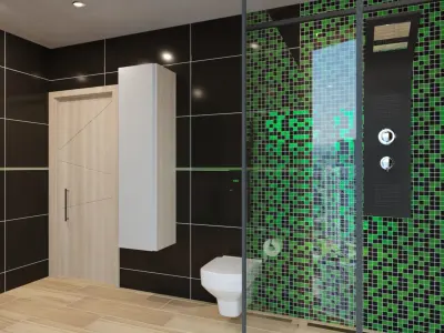 Bathroom 03 Low-poly 3D model