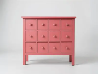 3x4 Cabinet STL File - Miniature Chest of Drawers 3D print model 3D print model