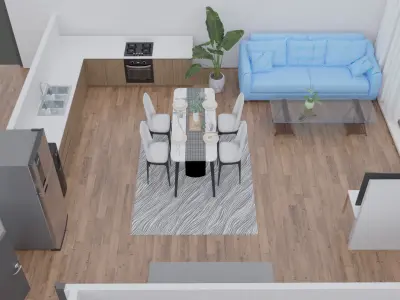 House Floor Plan in 3D 3D model