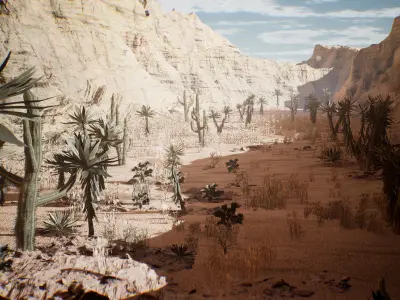 Western Plants 19 Assets Low-poly 3D model