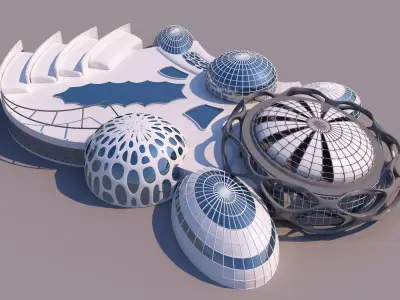 0100 - Organic Building 3D model