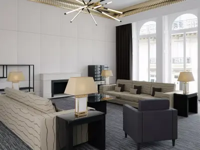 Modern Furniture Set 3D Model Pack