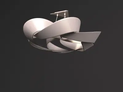 Hubbardton Forge Flux 39  Soft Gold LED Pendant Light 3D model