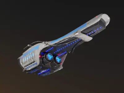 SciFi Drone Dragonfly Low-poly 3D model