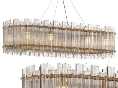 KEBO AMAZING GLASS LINE Chandelier by Lalume 3D model
