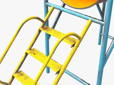 Playground barrel slide 02 3D model