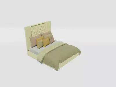  Ayla Mashriha Bed Low-poly 3D model