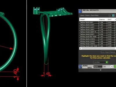 Jewelry Diamond Light Ring 16 3D print model