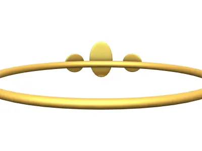 Princess Tiara With Blue Stones Low-poly 3D model