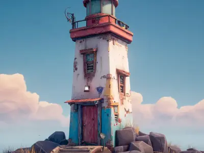 Stylized Lighthouses 3D model