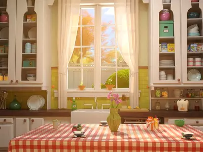  Cartoon Kitchen Dining Room 