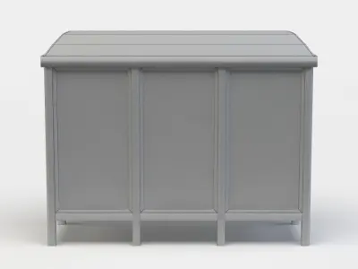 Bus stop Low-poly 3D model 17