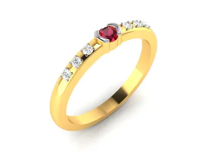 Diamond Ring For Women 3d Print Model 3D print model 40