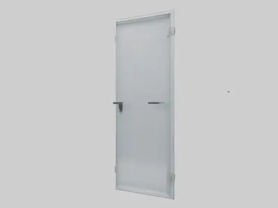 Transparent door model Low-poly 3D model