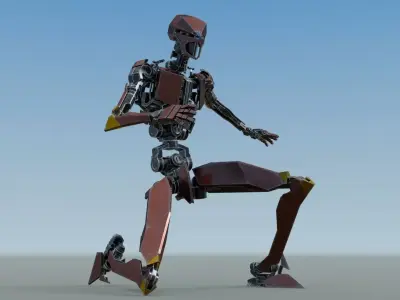 Fully rigged animated robot 3D model