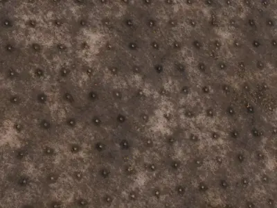 Rusted Rough Perforated Metal Sheet PBR Seamless Texture
