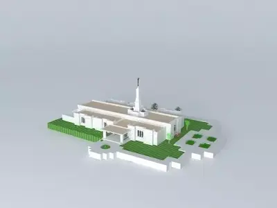LDS. Temple Raleig North Carolina Templo Mormon. 68th operati... Free 3D model