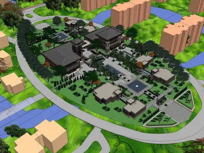 Sketchup Recreational and tourist complex 218 3D model