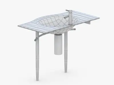 1562 - Sink Low-poly 3D model