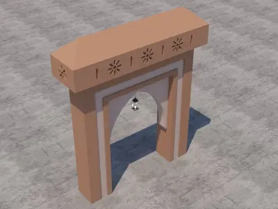 Traditional Moroccan Door Marrakech 3D model