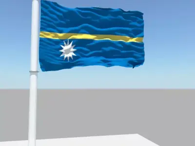 Nauru flag 3D model