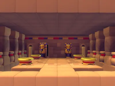 Cube World Sandstone Block - Proto Series Low-poly 3D model