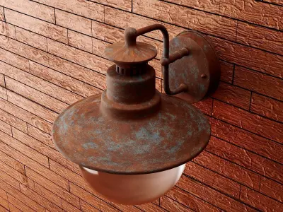 Rustic vintage lamp 3D model