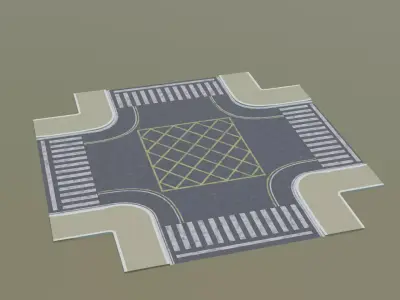 CRUZAENTOS E BASE PARA AVENIDA 3D model