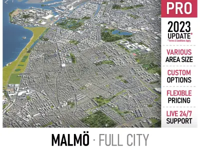 Malmo  Low-poly 3D model