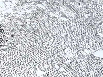 La Paz and El Alto Road Network and Streets 3D model