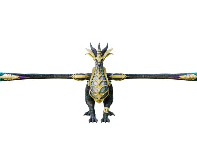 Fantasy Dragon Low-poly 3D model