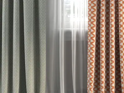 Curtain Set 214 3D model