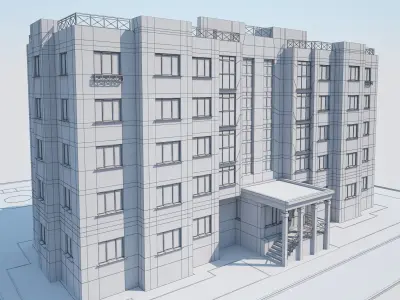 Building and landscape model 3D model