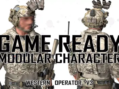GAME READY RIGGED WESTERN SPECIAL OPERATIONS CHARACTER V3 Low-poly 3D model