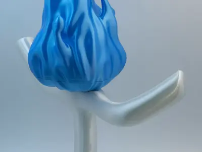 Water Droplet Matchstick Man 3D print model