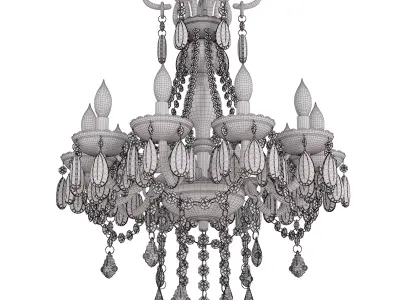 Georgian Glamour Grand Crystal Chandelier 3D model