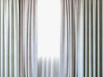 Curtains 27 Curtains with Tulle 3D model