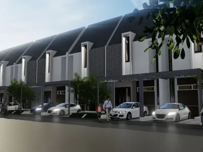 6 x 12m Two Storey House SketchUp Model  Exterior Only  3D model