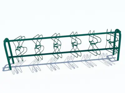 Double Bicyclerack 3D model