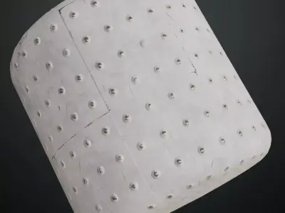 White Metal Panel PBR Seamless Texture