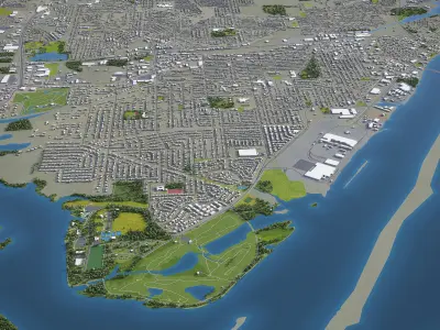 Decatur - Alabama  Low-poly 3D model