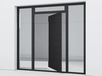 Aluminium door 59 3D model