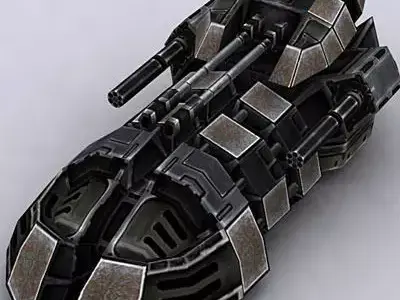 3DRT - Sci-Fi Hovertank7 Low-poly 3D model