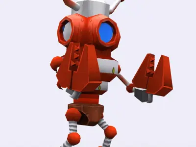 3DRT - Chibii-robot-19 Low-poly 3D model