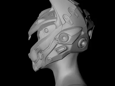 STL models helm for Yui Spec Ops Cat 3D print model