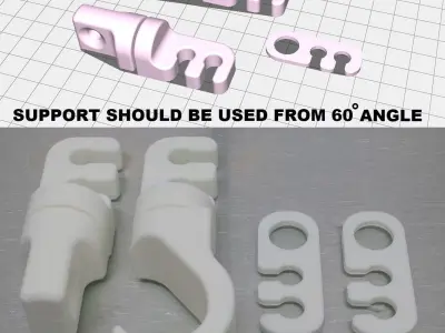 CABLE ROTATOR  ANGLER by swiveling hook 3D print model