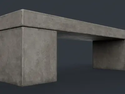 Modern Outdoor Bench 78 PBR Game Ready Low-poly 3D model