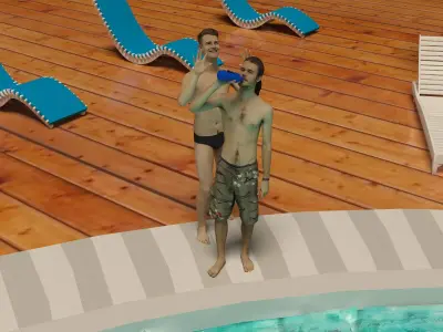 Pool Fun 4K 3D model