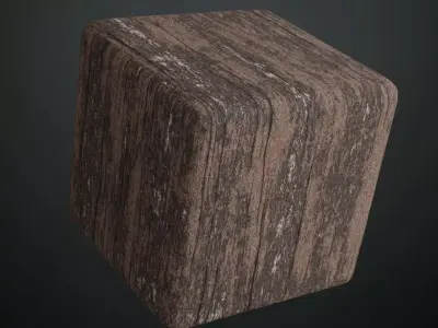 Weathered Distressed Wood Planks PBR Texture